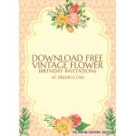 FREE Vintage Flowers Invitation Templates
