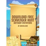 FREE Scavenger Hunt Birthday Invitation Templates