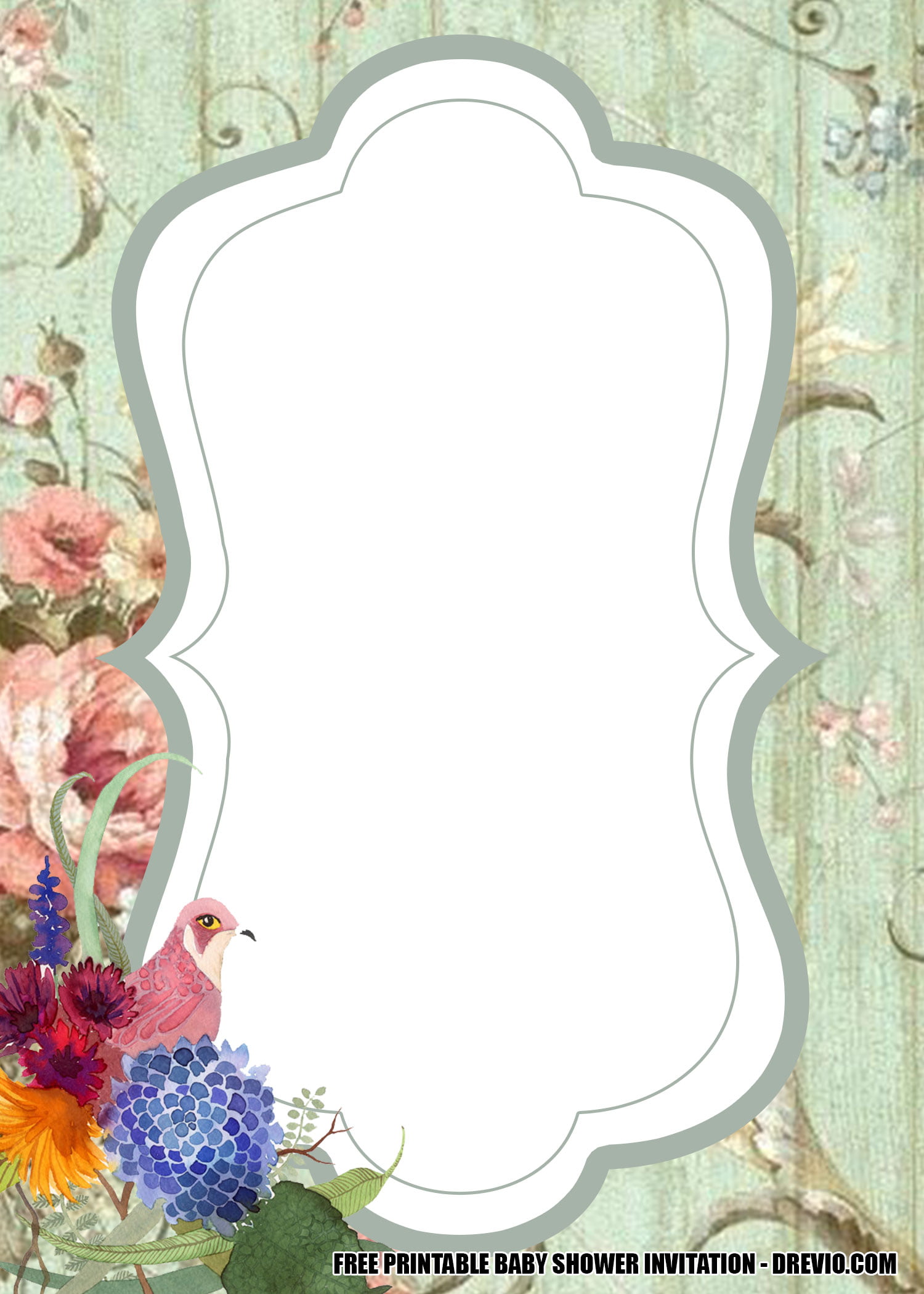 Bird Bridal Shower Invitation 3
