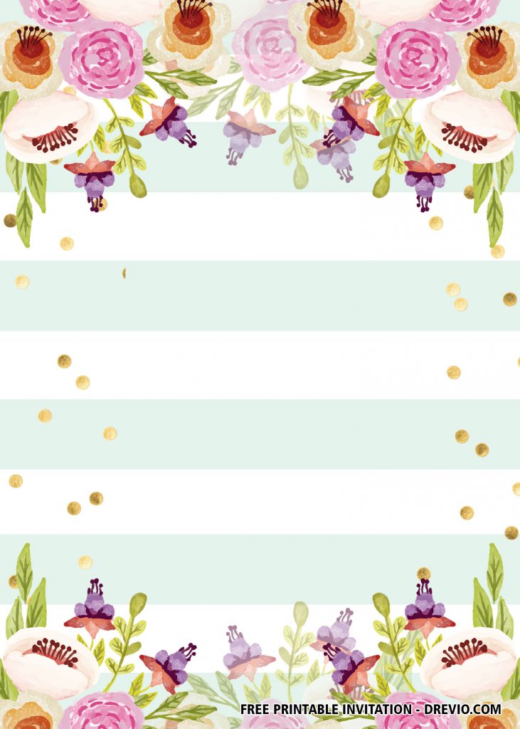 Gold Confetti Baby Shower Invitation 1