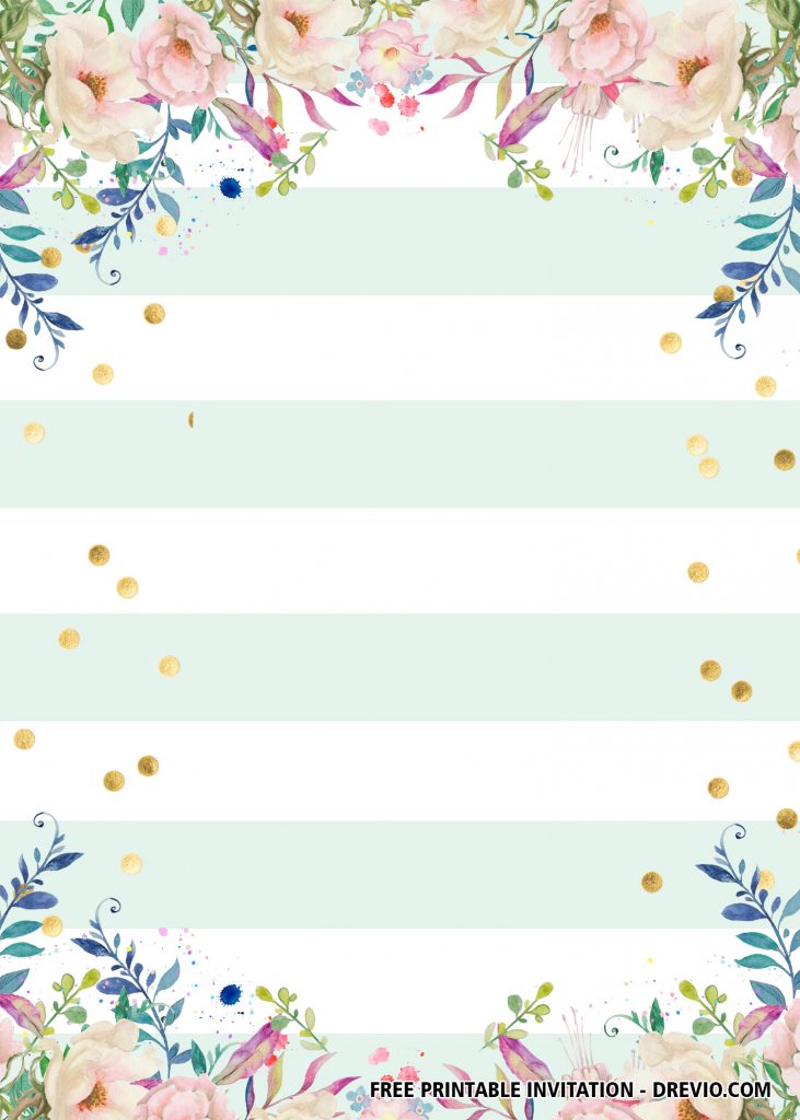 Gold Confetti Baby Shower Invitation 2