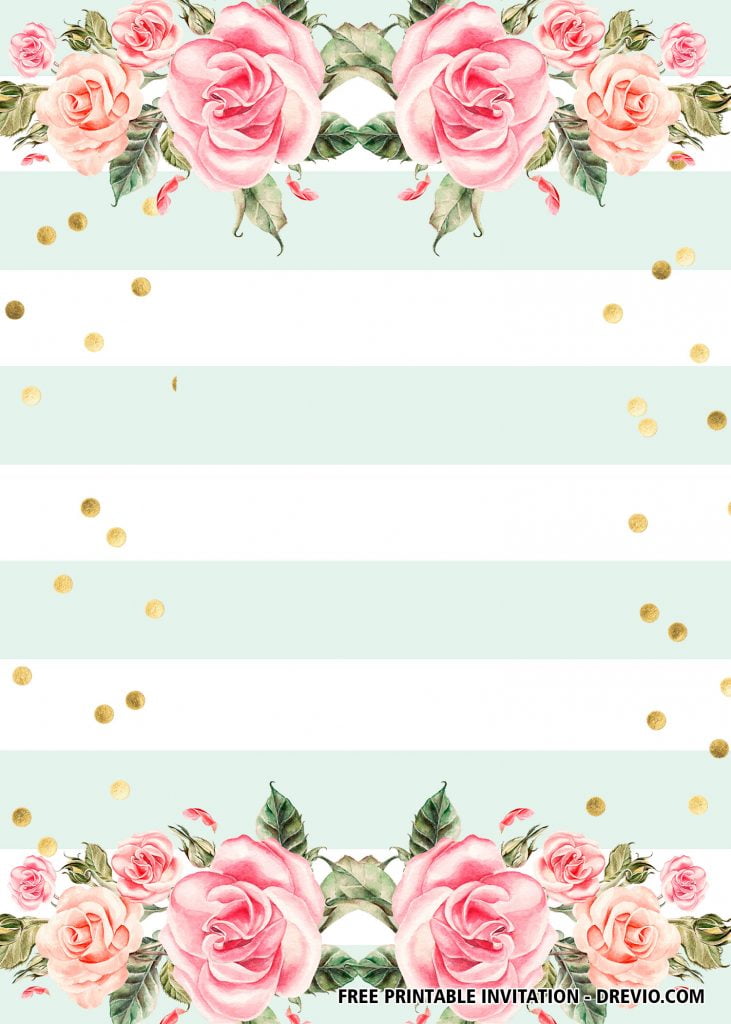 Gold Confetti Baby Shower Invitation 3