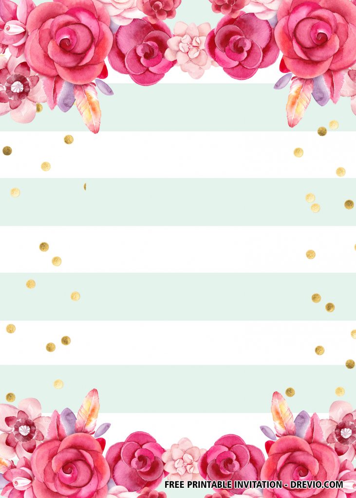Gold Confetti Baby Shower Invitation 4