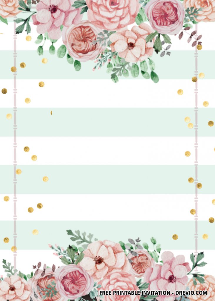 Gold Confetti Baby Shower Invitation 5