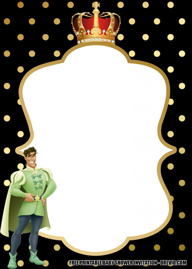 Little Prince Black and Gold Invitation 3