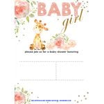 FREE Baby Giraffe Baby Shower Invitation Templates