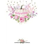 FREE Vintage Pumpkin Baby Shower Invitation Templates