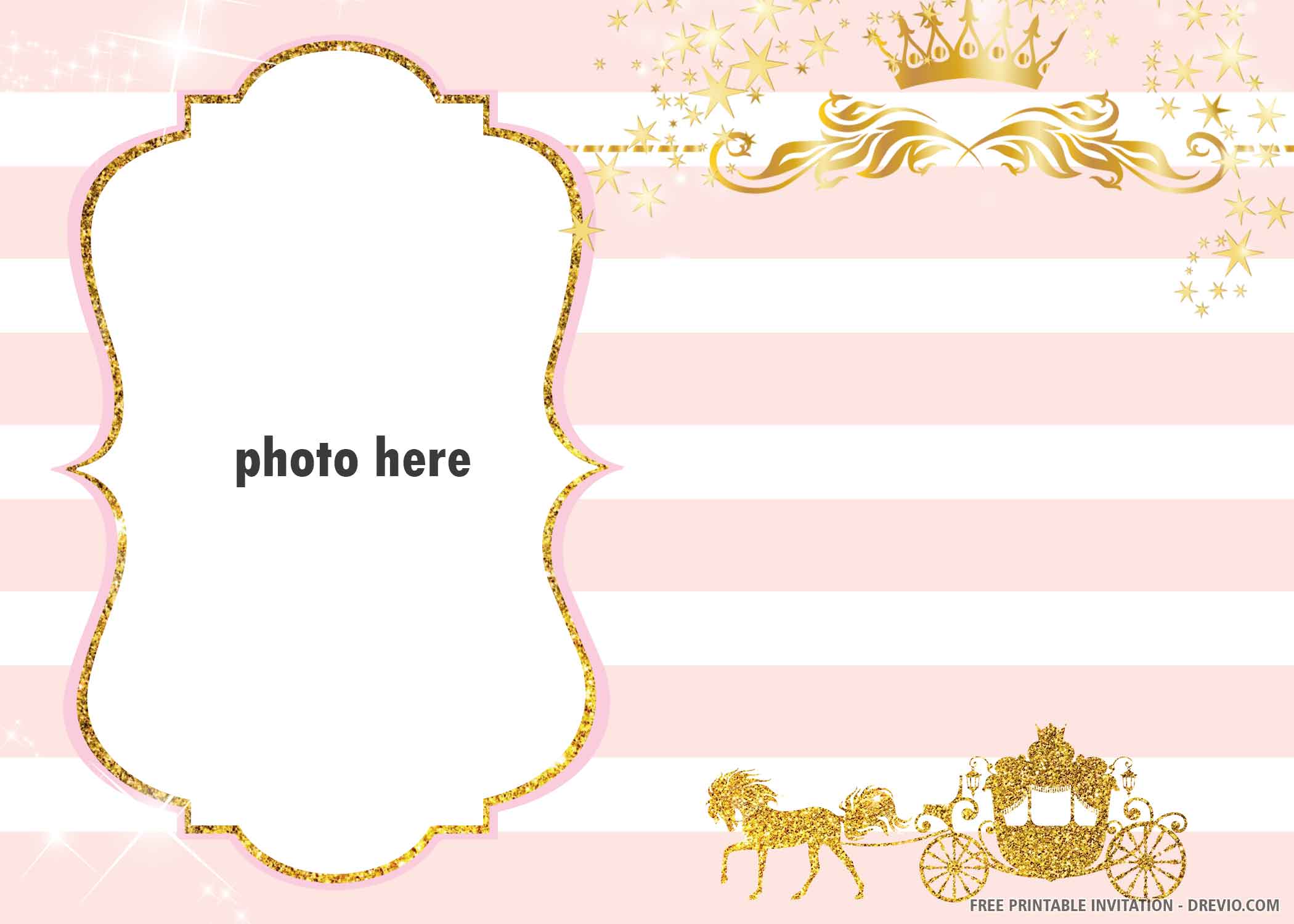 1st Birthday Princess Invitation