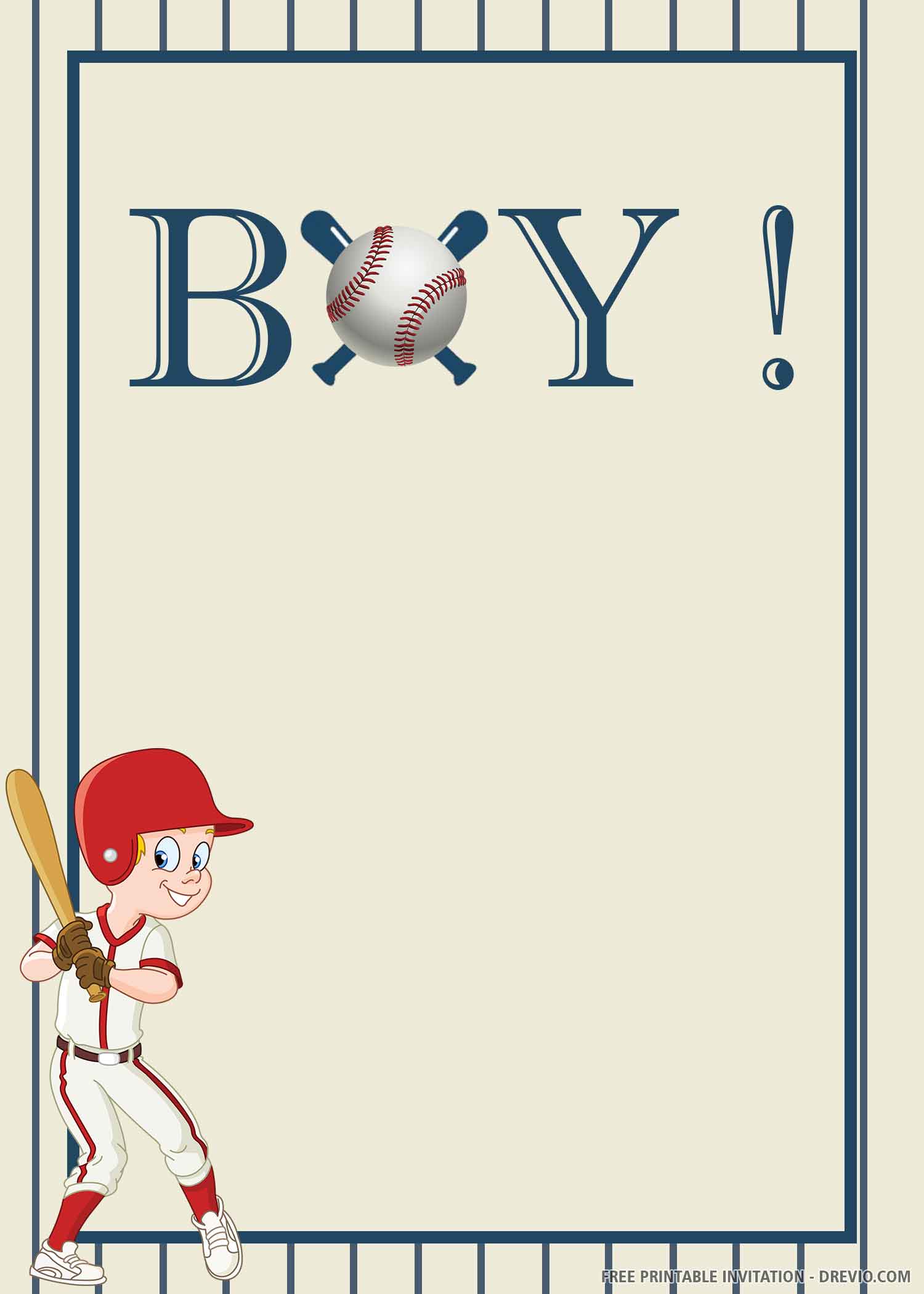 Baseball Baby Shower Invitations 4