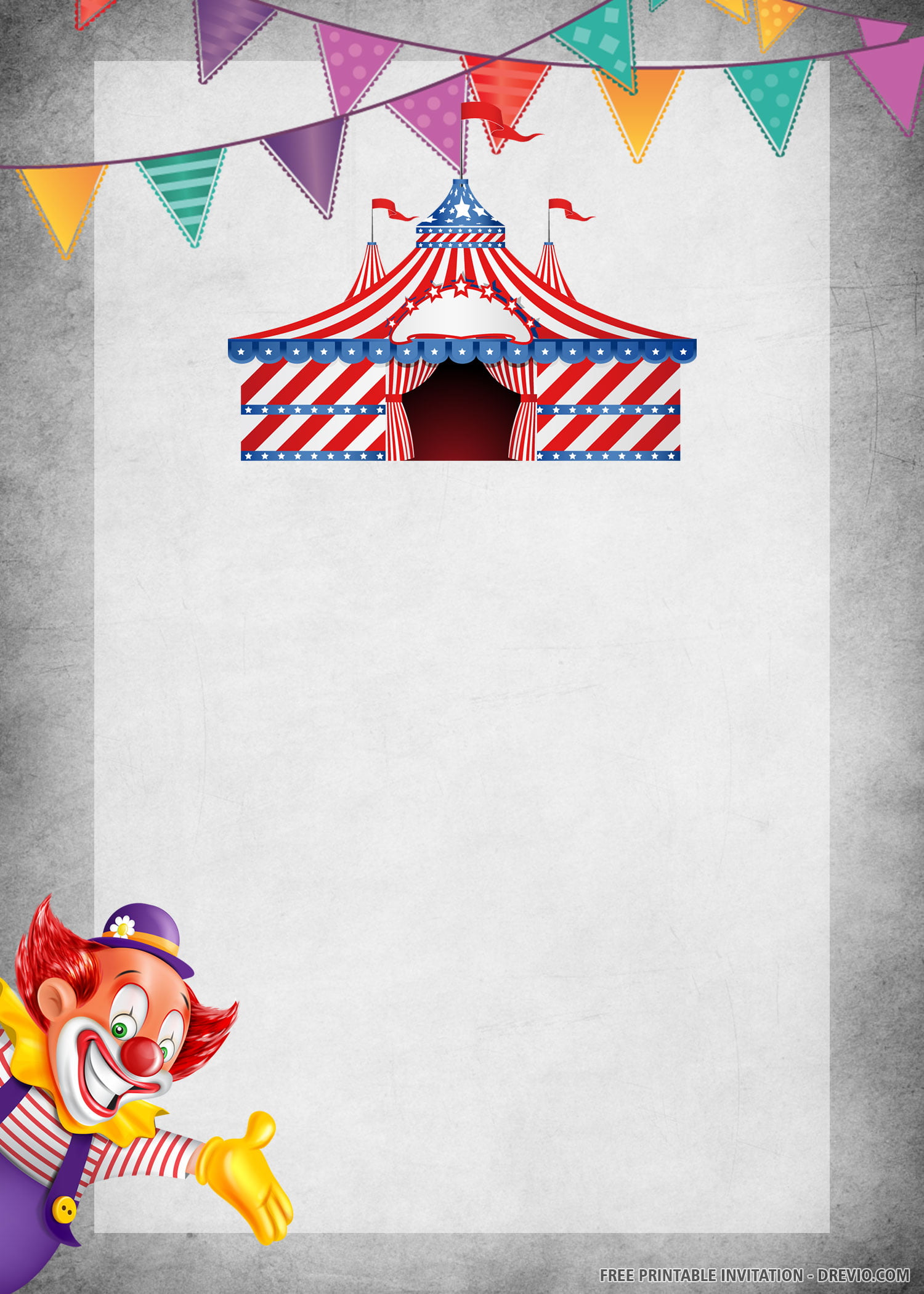 Free Printable Carnival-themed Party Invitation Templates