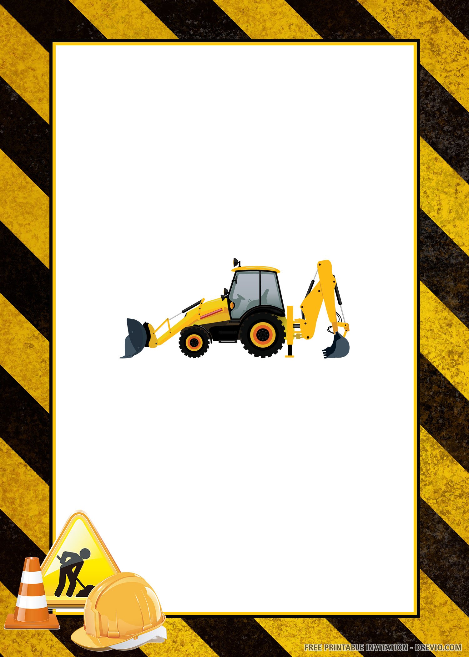 Construction Party Invitation