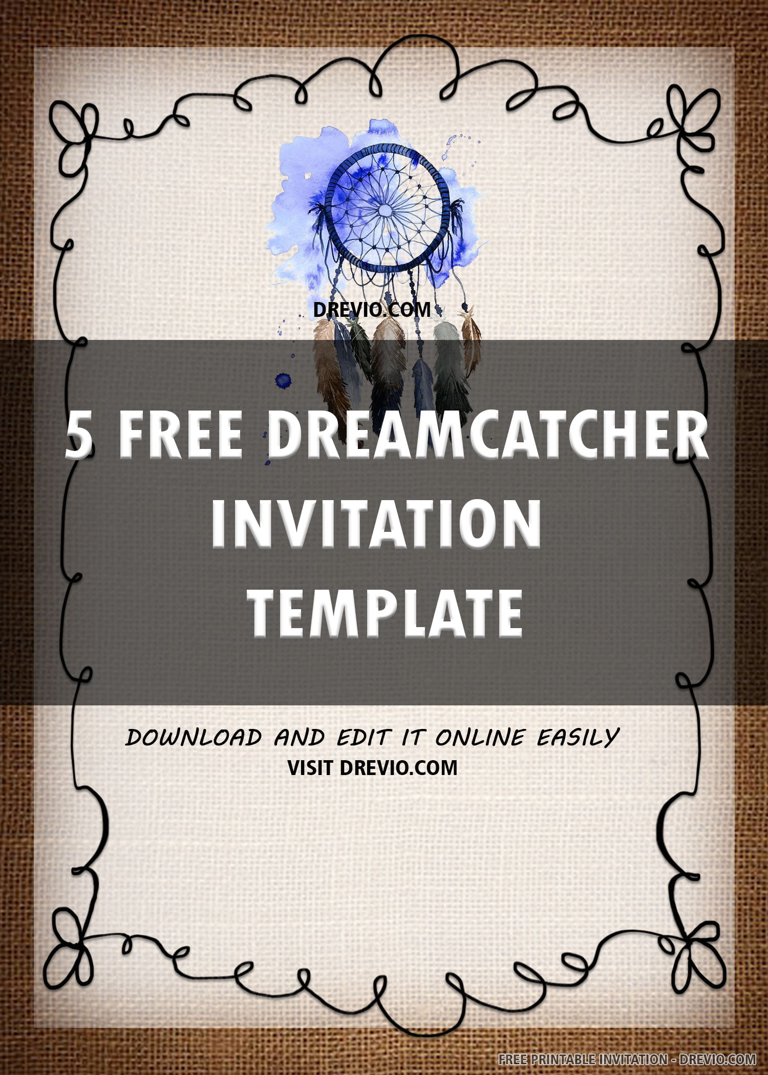 Dreamcatcher Boho Invitation 6