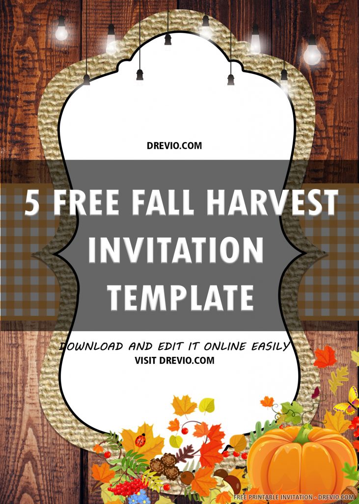 Fall Harvest Festival Invitations Party 6