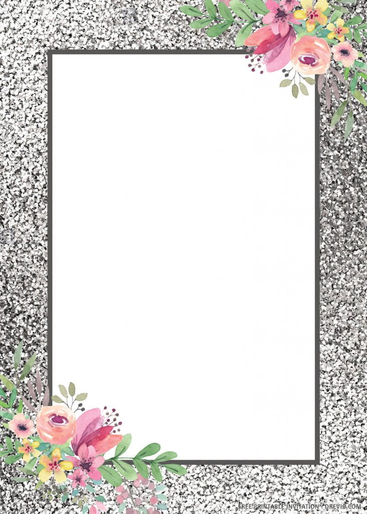 Floral Blush Gold Glitter Bling Damask 1