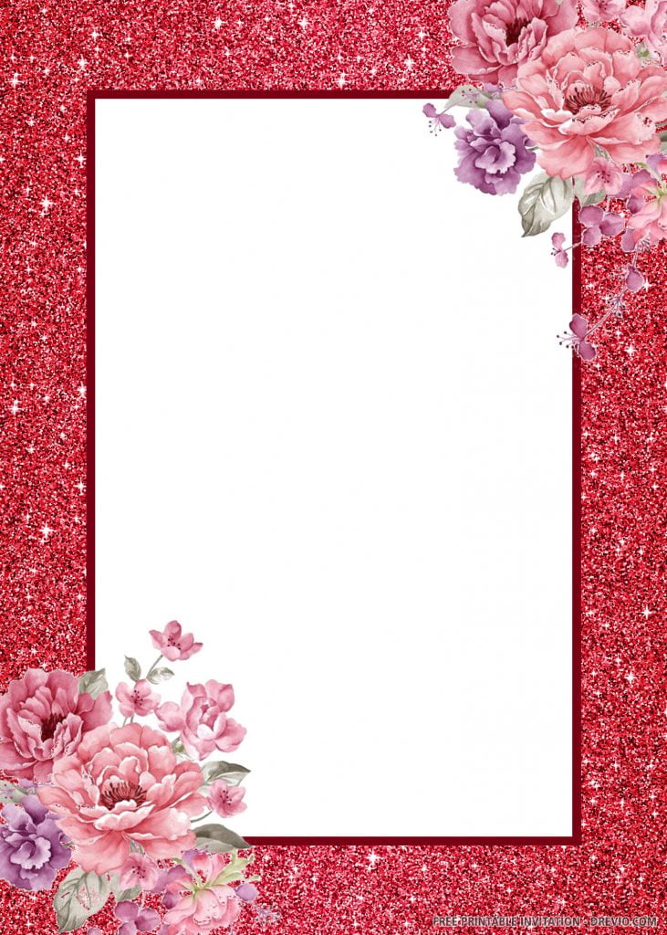 Floral Blush Gold Glitter Bling Damask 5