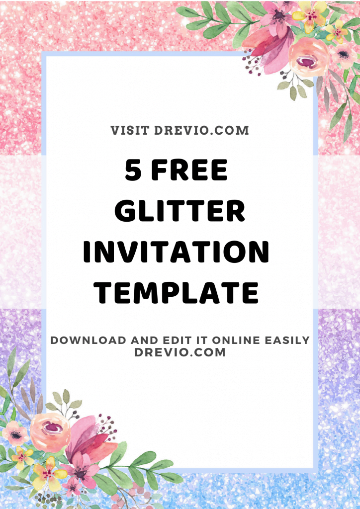Floral Blush Gold Glitter Bling Damask 6