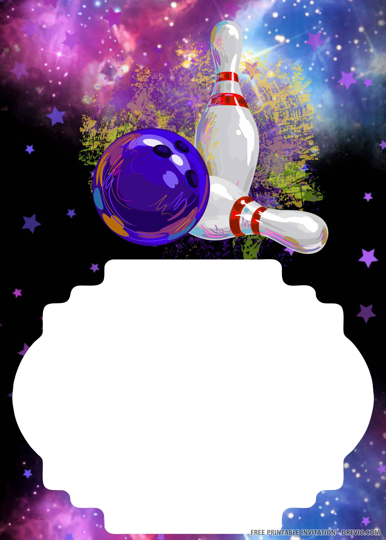 Invitation Bowling birthday party 6