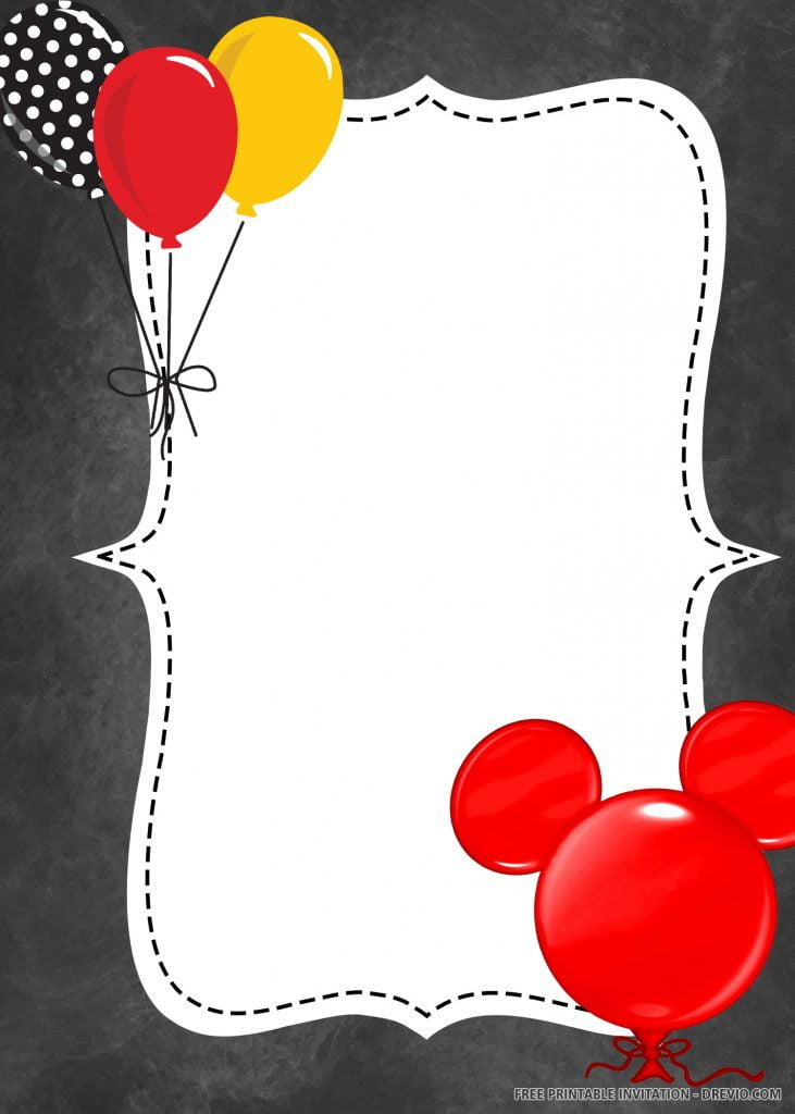 Mickey Mouse first Invitation 2