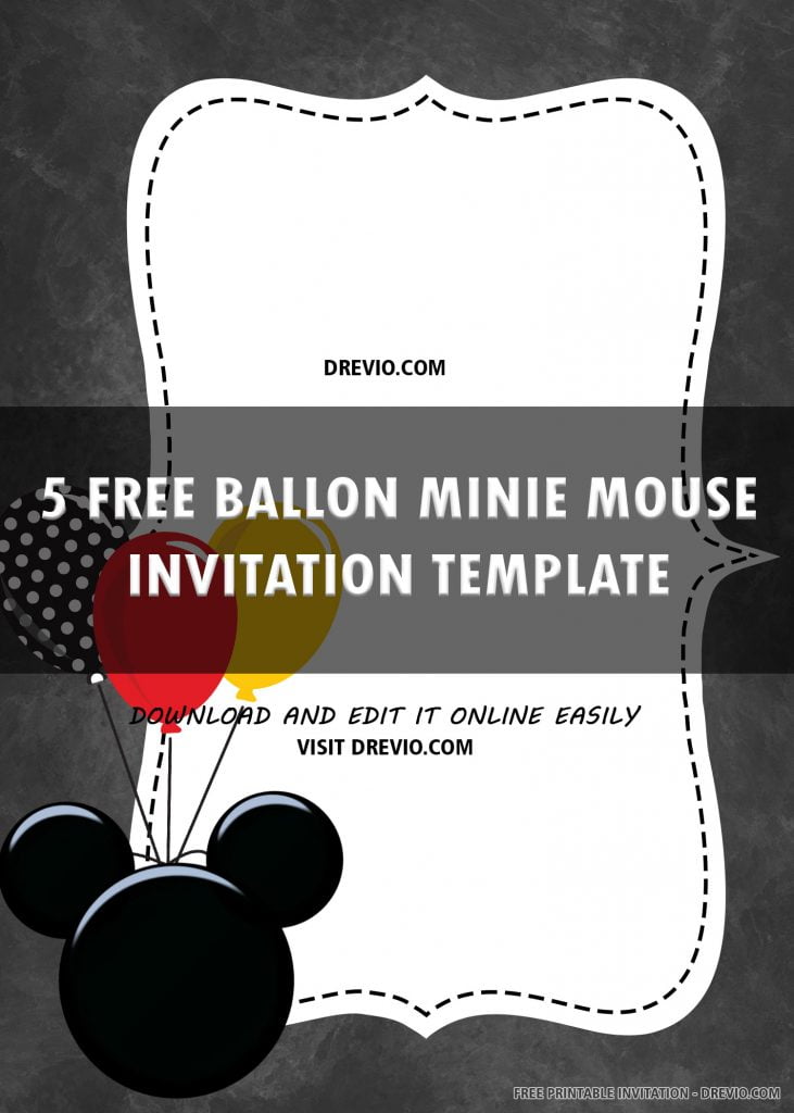 Mickey Mouse first Invitation 6
