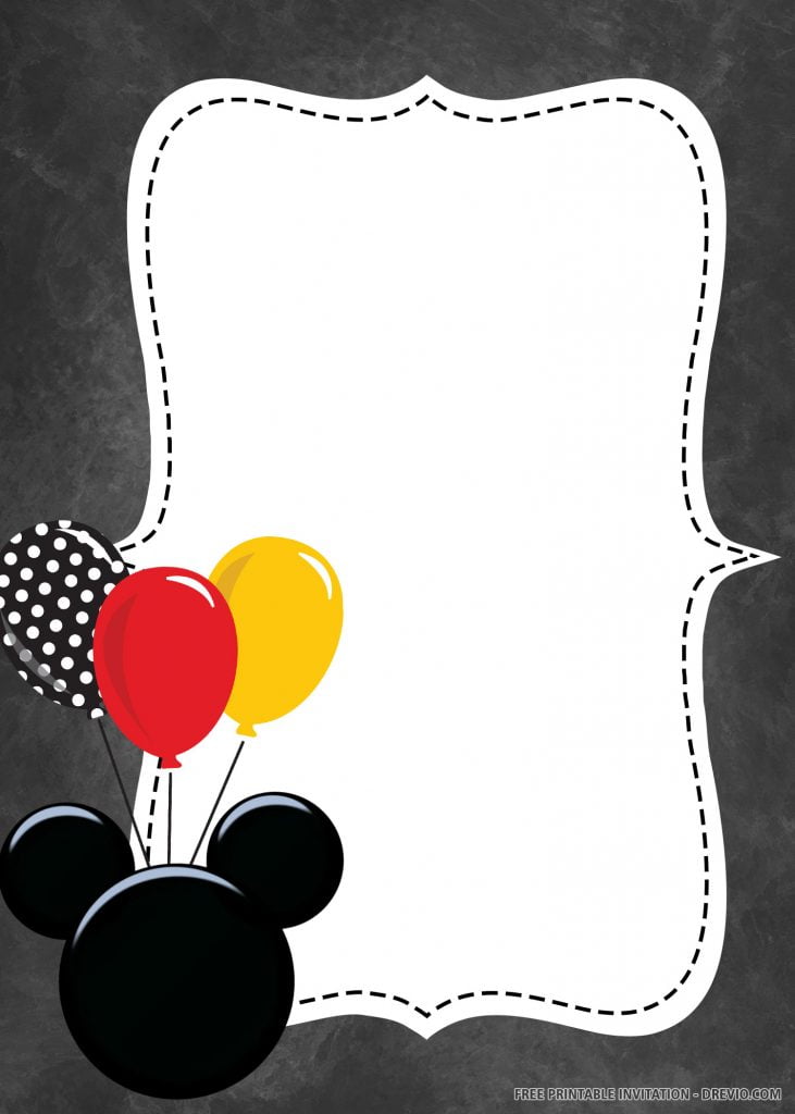 Mickey Mouse first Invitation