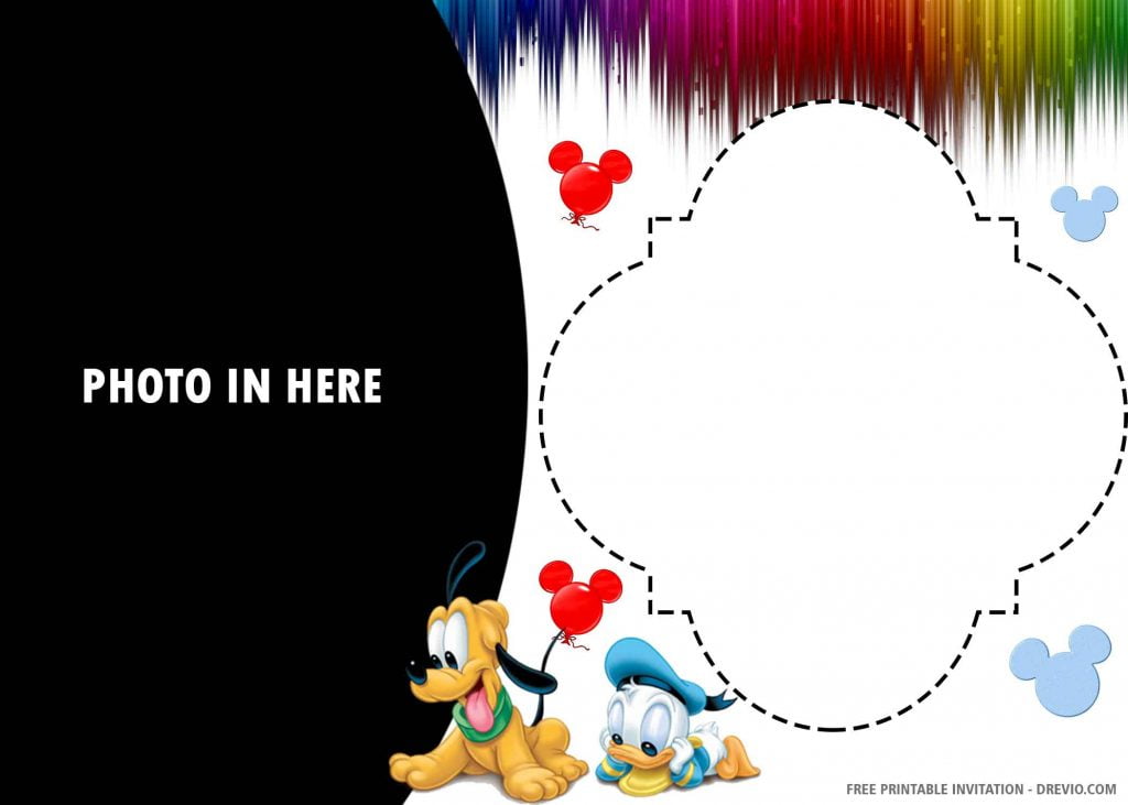 Mickey mouse 1st Birthday Invitation