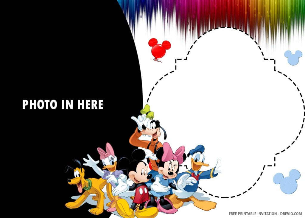 Mickey mouse 1st Birthday Invitation 2