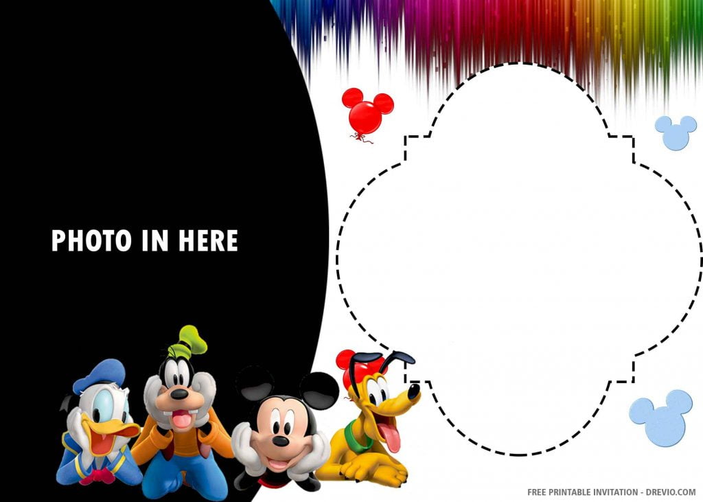 Mickey mouse 1st Birthday Invitation 3
