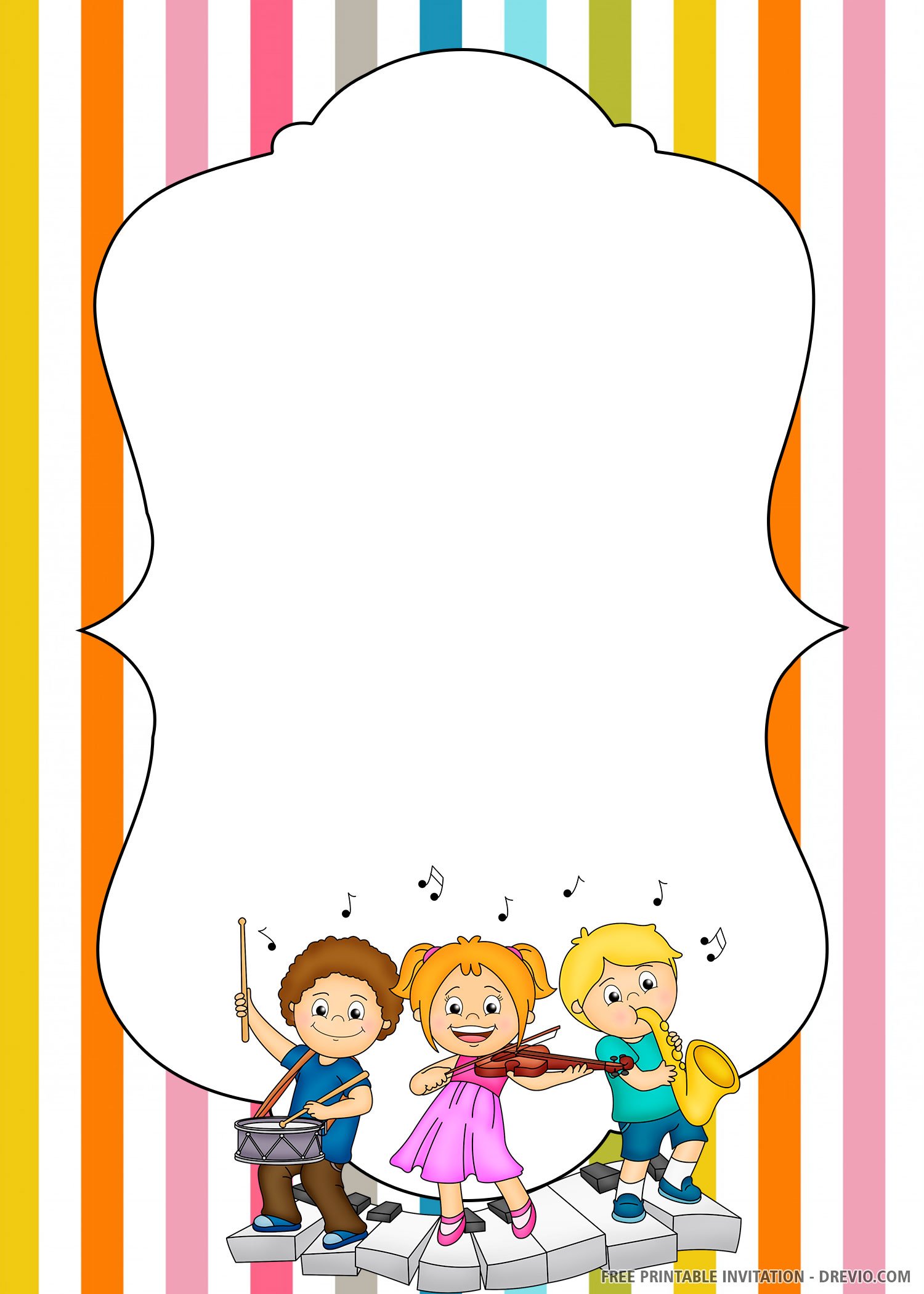 Music Birthday Invitation 3