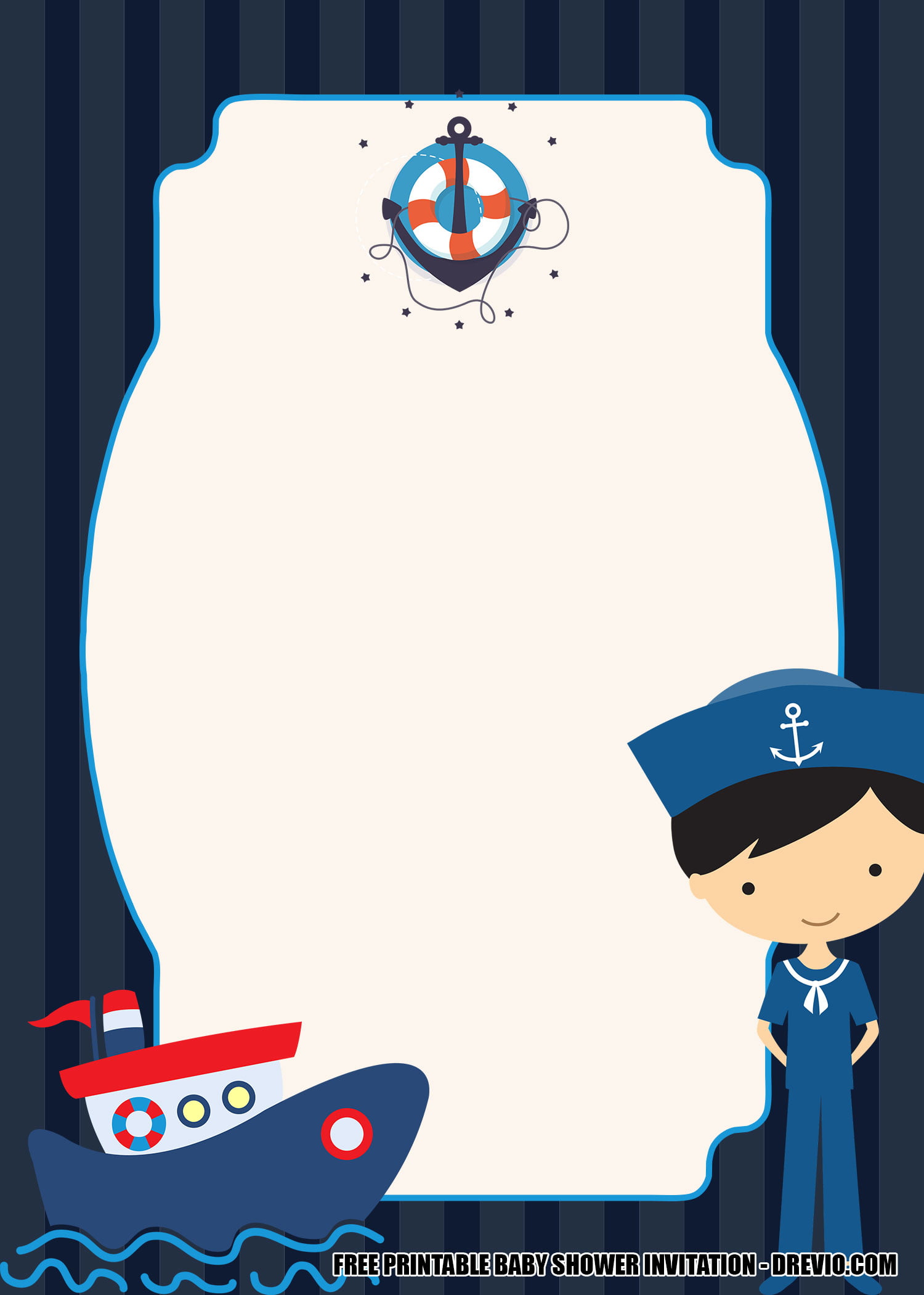 Navy Nautical Baby Shower 4