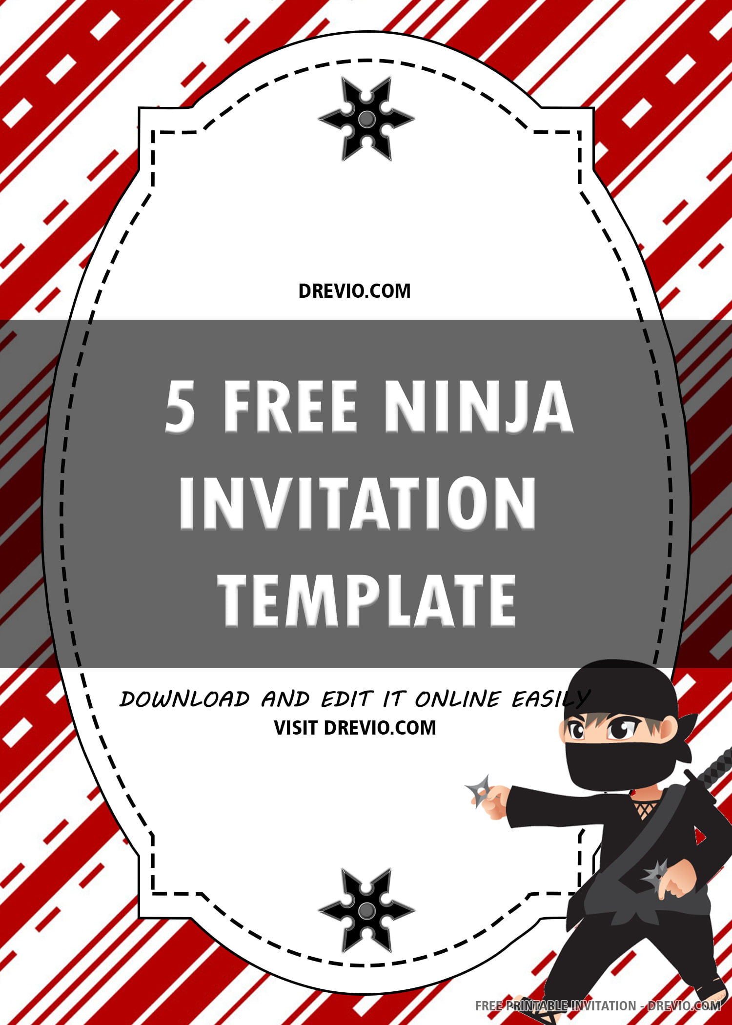 Ninja Birthday Invitation 6