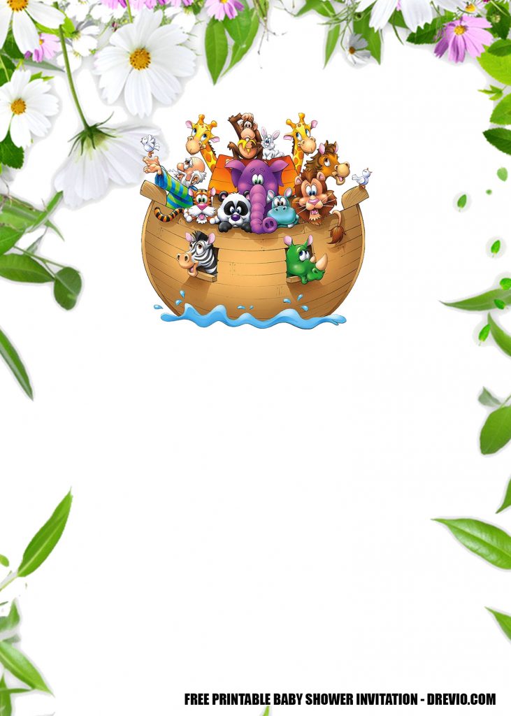 Noah s Ark Baby Shower Invitation 1