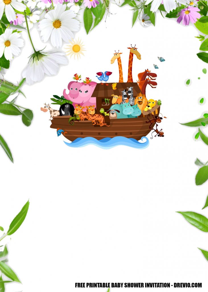 Noah s Ark Baby Shower Invitation 2