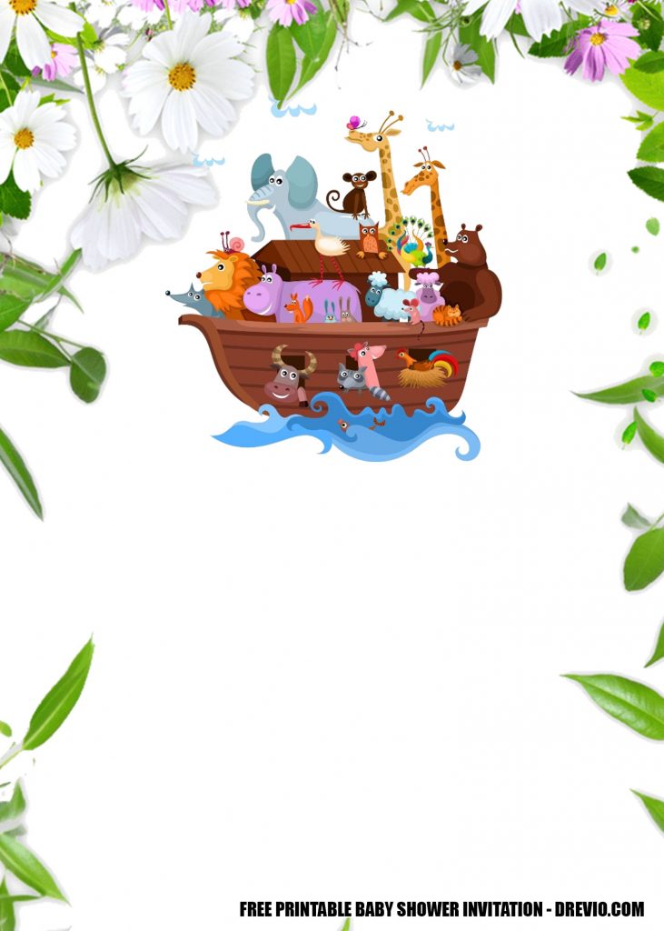 Noah s Ark Baby Shower Invitation 3