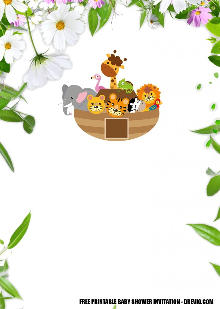 Noah s Ark Baby Shower Invitation 4