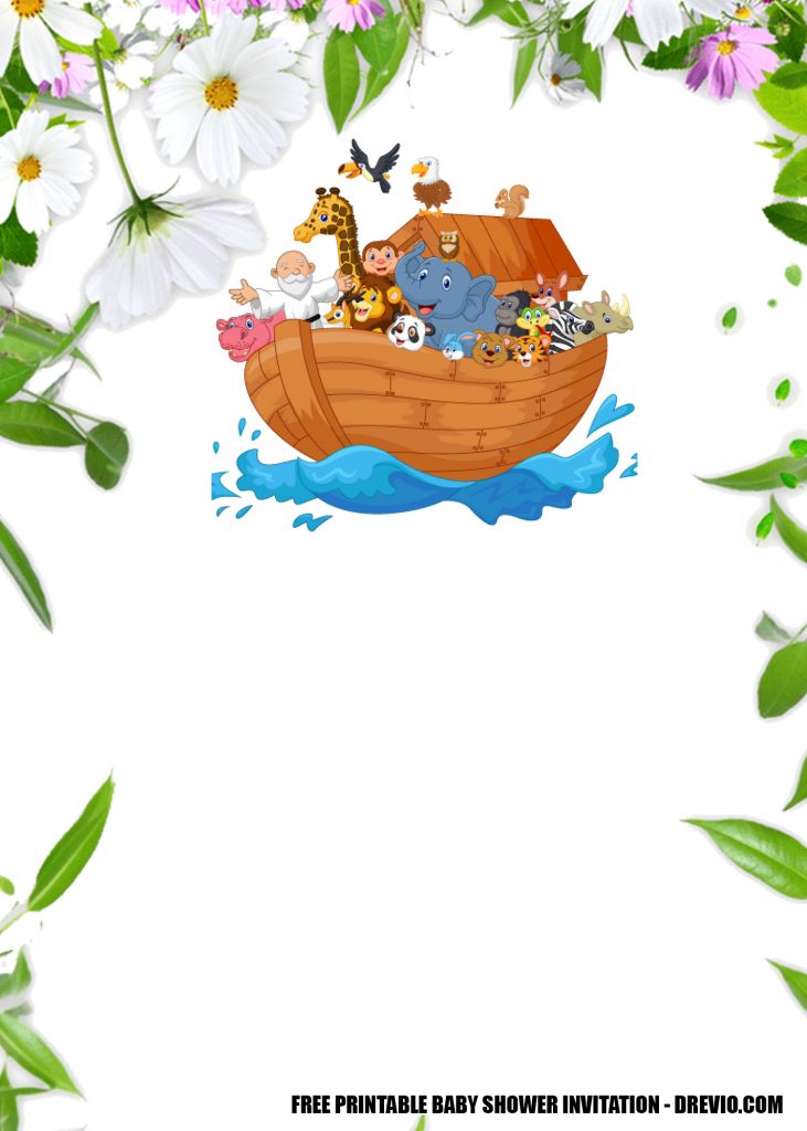 Noah s Ark Baby Shower Invitation 5