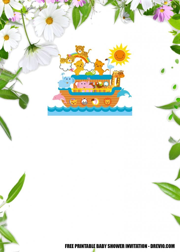 Noah s Ark Baby Shower Invitation