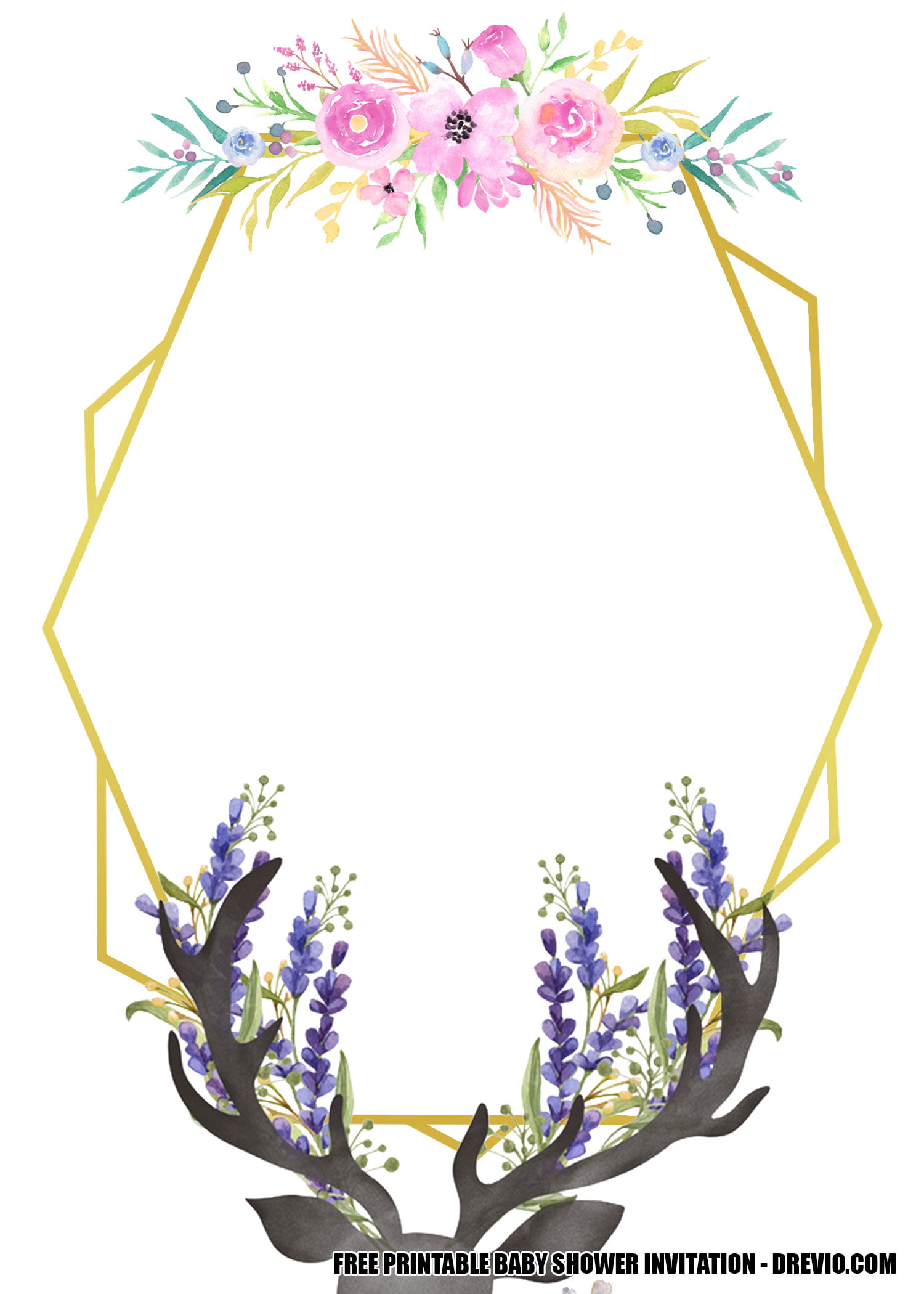 Oh Deer Baby Shower Invitation 3