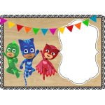 (FREE PRINTABLE) PJ Mask Birthday Invitation Template