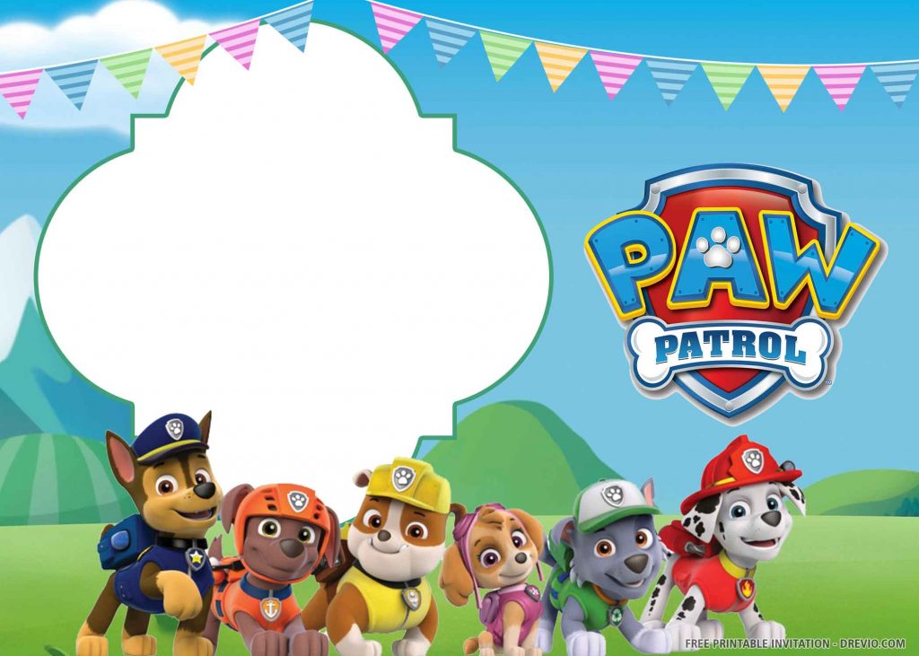 Paw Patrol Birthday Invitation 1