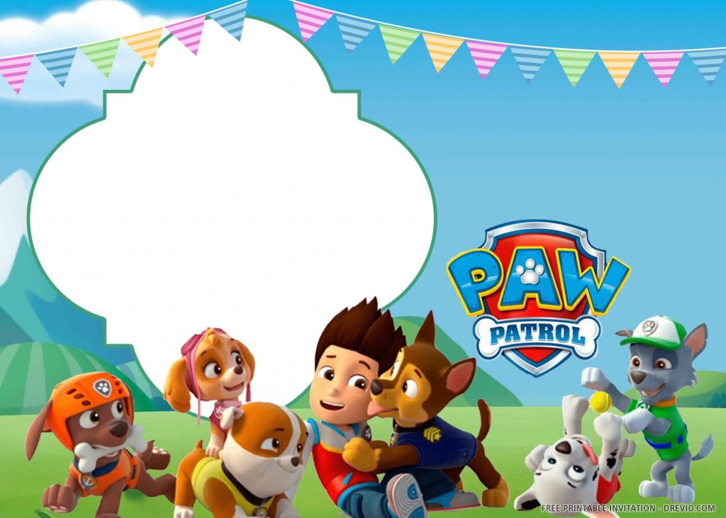 Paw Patrol Birthday Invitation 2