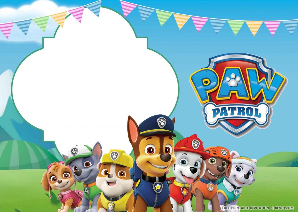 Paw Patrol Birthday Invitation 3