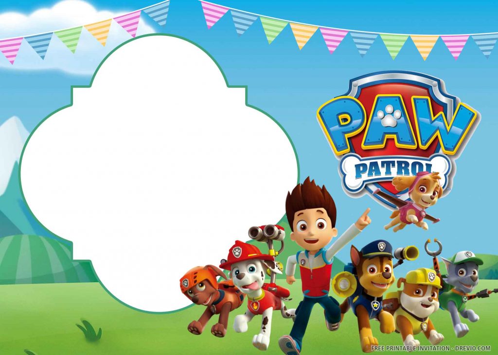 Paw Patrol Birthday Invitation 4