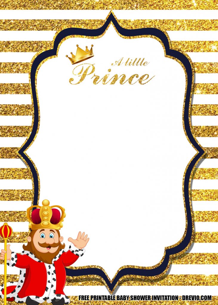 Prince Baby Shower Invitation 2