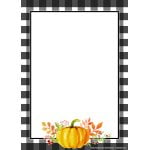 Free Printable Black Bordered Pumpkin Invitation Templates