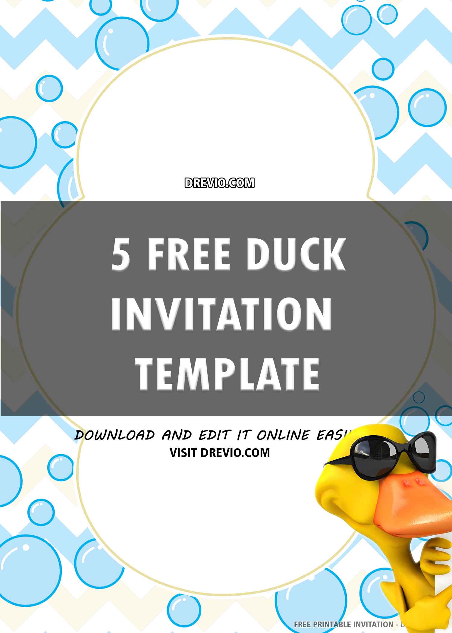 Rubber Duck Baby Shower Invitations 6