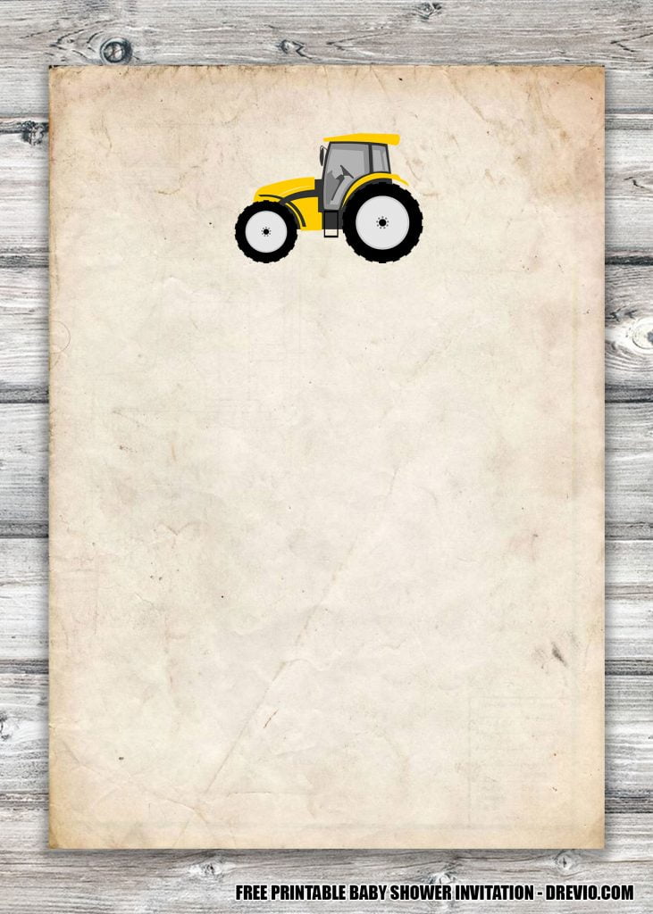 Rustic Farm Baby Shower Invitation Boy 5