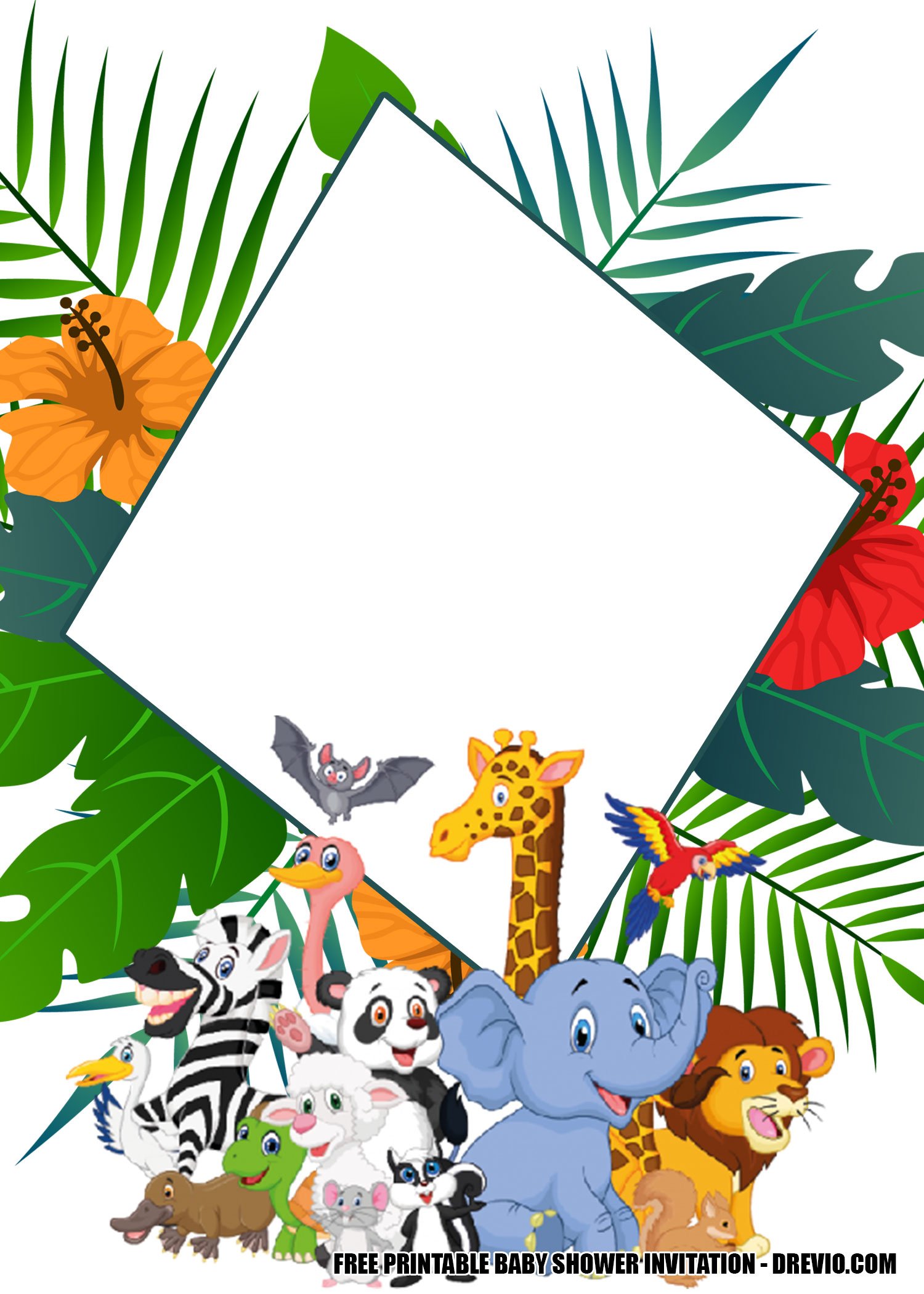 Safari Baby Shower Invitation 2