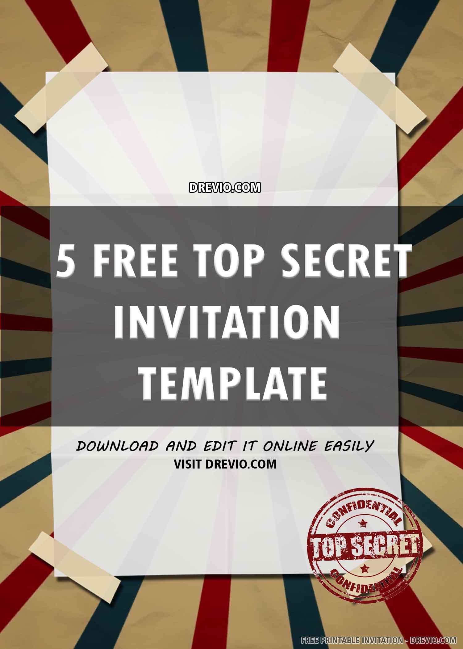 Secret Agent Invitations 6