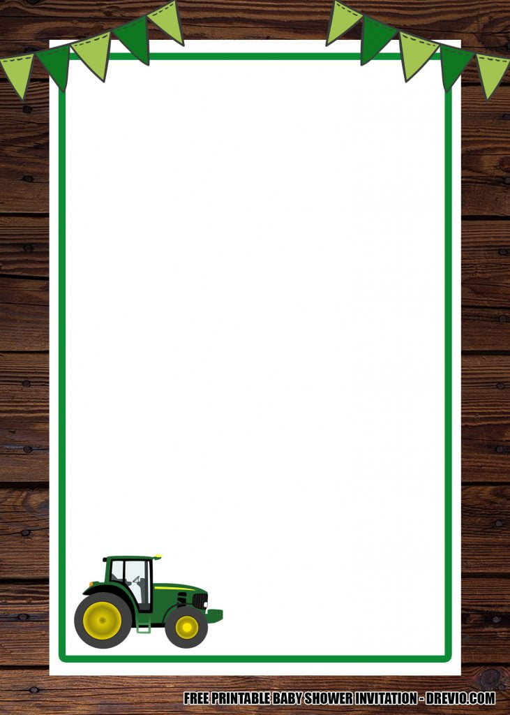 Tractor Baby Shower Invite 1