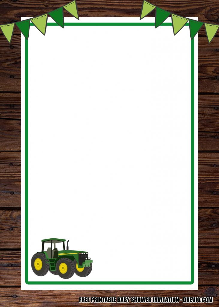 Tractor Baby Shower Invite 4